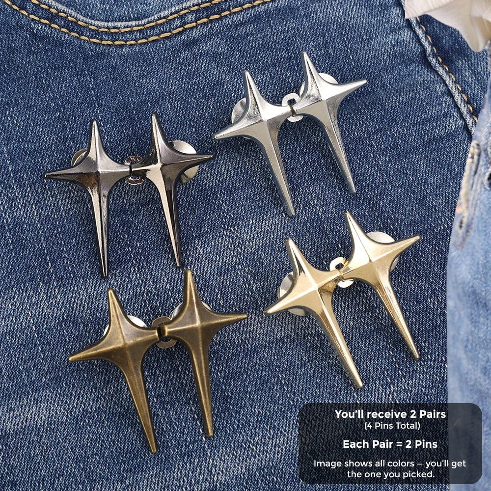 Zesia FitPins™ – Adjustable Belt Pins (2 Pairs, 4 Pins)