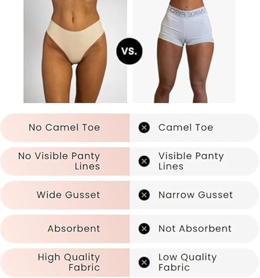 Zesia Invisible Camel Toe Thong High Rise