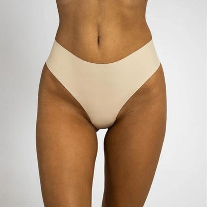 Zesia Invisible Camel Toe Thong High Rise