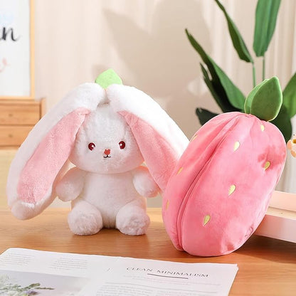 Zesia Bunny Plush – Strawberry & Carrot Hood