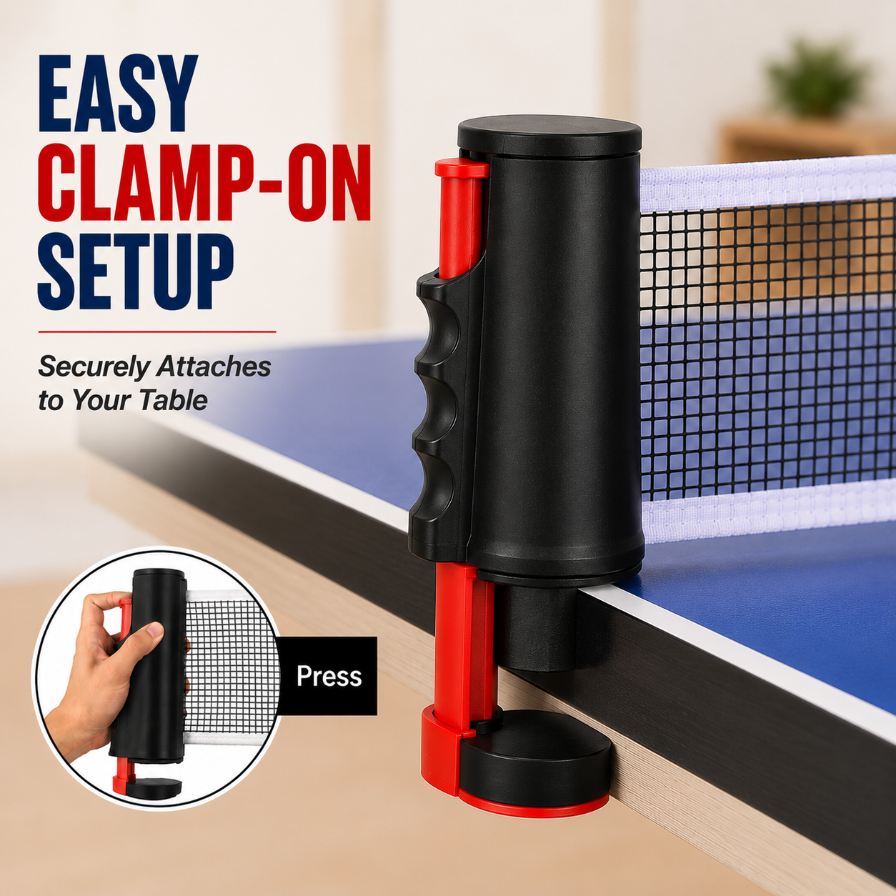 AnyTable™ Portable Table Tennis Set