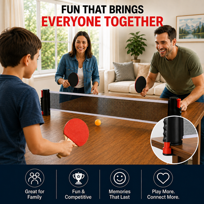 AnyTable™ Portable Table Tennis Set
